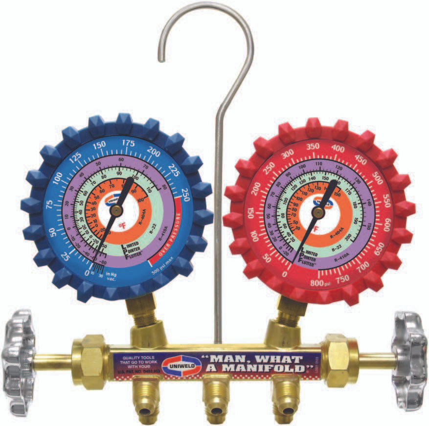 UNIWELD QS4L6H-6 2-V BRASS MANIFOLD, LPF (PSI-kPa-°C), 6 FT. SOFT MAGIC BARRIER HOSES UPC 47508 NEW