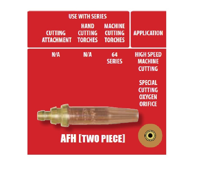 UNIWELD AFH-56D / UPC 35363 2 Piece Liquid Air Fuel/Gas/MAP//Pro /Propylene Cutting Tip #56 Display