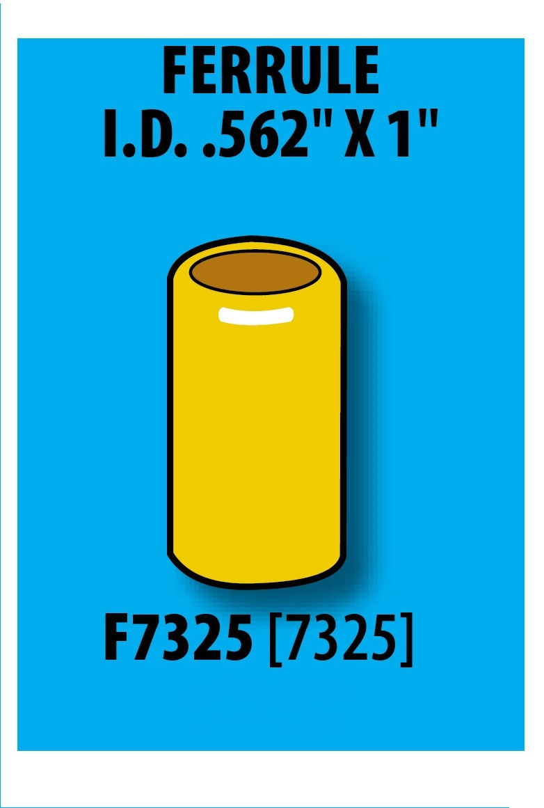 UNIWELD F7325 / UPC 43394 Hose Ferrule .562" ID 1" Long. (Sold in Multiples of 100) MUST ORDER 100