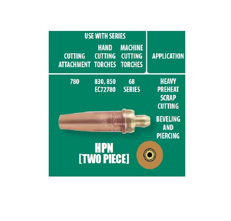 UNIWELD HPN-3D / UPC 33562 2 Piece Natural Gas/Propane Cutting Tip #3 Display Card MINIMUM ORDER 1 N