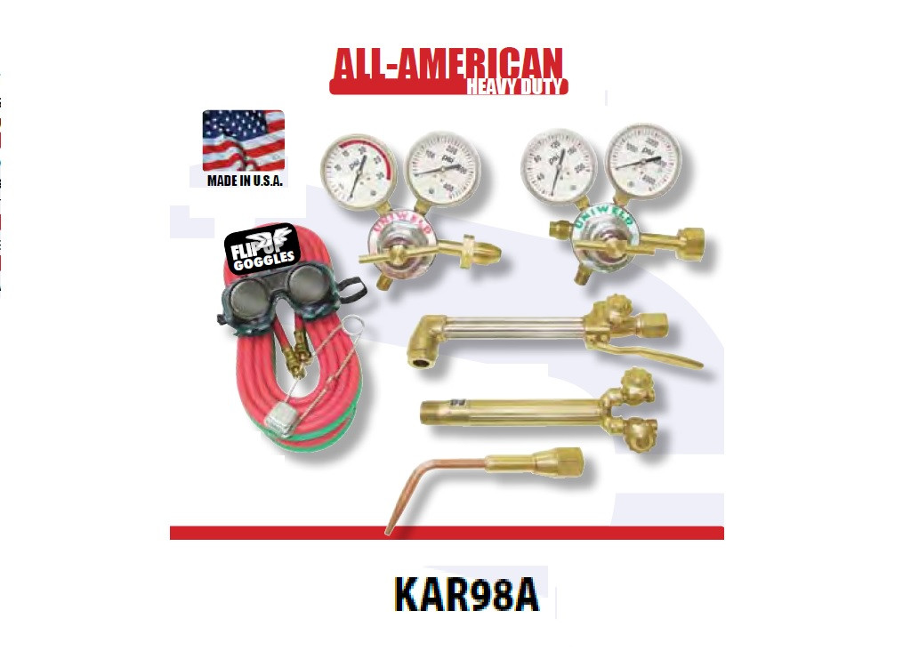UNIWELD KAR98A-1 / UPC 87101 All American Hvy Duty Cutting and Welding Outfit CGA300 MINIMUM ORDER 3