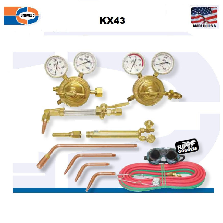 UNIWELD KX43 / UPC 83000 Roughneck Hvy Duty Cutting and Welding Outfit CGA510 MINIMUM ORDER 2 NEW