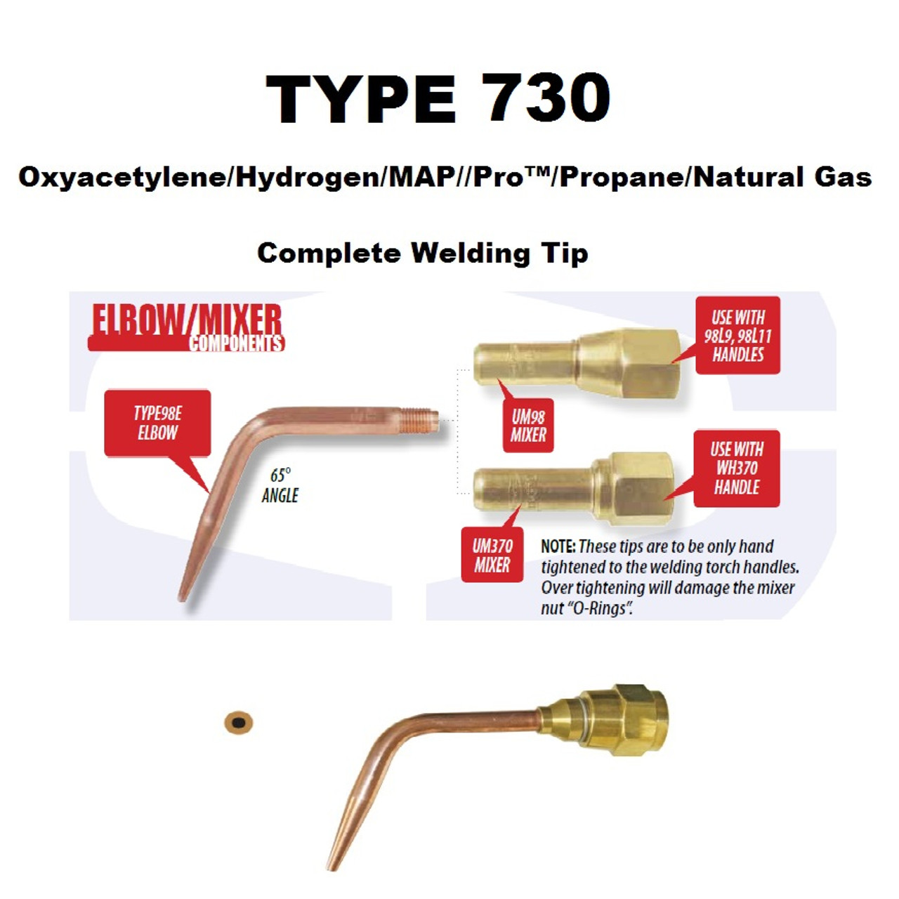 UNIWELD TYPE730-1 / UPC 30402 Oxyacetylene/Hydrogen/MAP//Pro/Propane/Natural Gas Complete Welding T