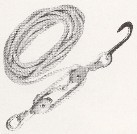 HASTINGS 3535 Self Locking Blocks With 25' 3/8" Nylon Rope NEW