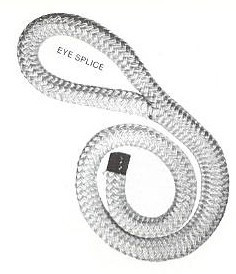 HASTINGS 3600-1 100' Coil 3/4" Navy Braid Rope W/One Eye Splice NEW