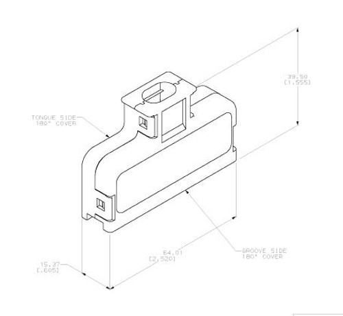 TYCO/AMP CHAMP 552008-1 COVER KIT-ONLY, STRAIN RELIEF NEW