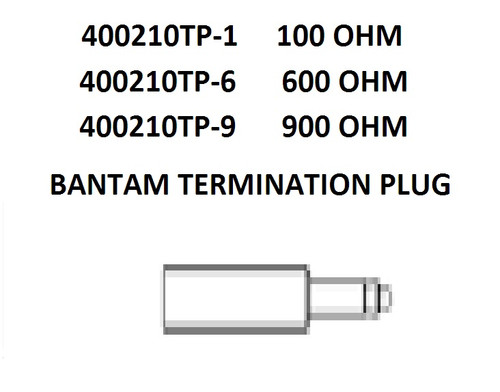 TAG 400210TP-1 BANTAM TERMINATING PLUG - 100 ohm NEW