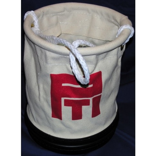 PLASTIC TECHNIQUES RTB-12R  Round Canvas Bag with Rope