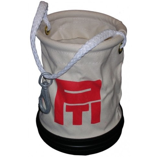 PLASTIC TECHNIQUES RTB-12RS Round Canvas Bag with Rope and Swivel