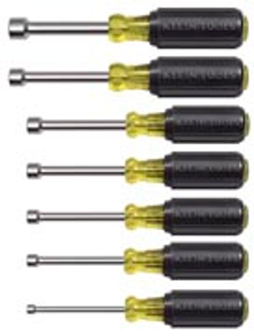 KLEIN 631 7-Piece Nut-Driver Set - 3'' Shafts 65015-4 NEW