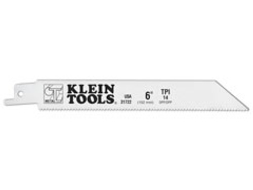 KLEIN 31734 Reciprocating Saw Blade, 6'' (152 mm), .035 wide, 24 TPI for 18 Gauge Metal & Under 6404