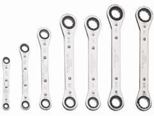 KLEIN 68222 7-Piece Ratcheting Box Wrench Set 68222-3 NEW