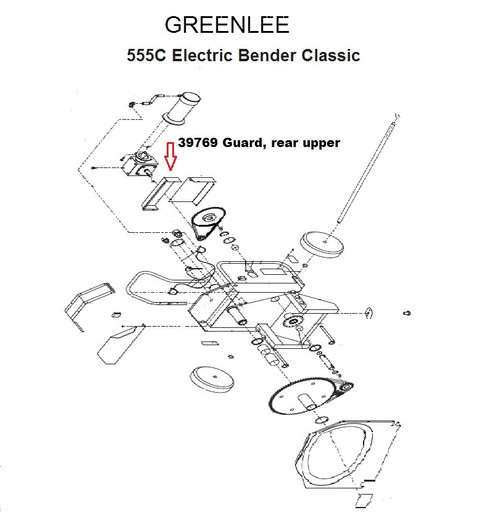 GREENLEE 39769 GUARD-REAR UPPER (555-M8) 50397699/783310397694 NEW