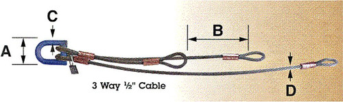 CONDUX 08549332   1/2", 15,000lb 3-WAY PULLING HARNESS NEW