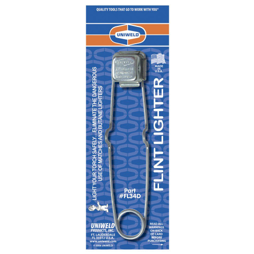 UNIWELD FL34D FLINT LIGHTER (DISPLAY PKG.) UPC 43437 NEW