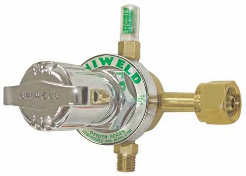 UNIWELD RHG8010 / UPC 11400 Med Duty 1 Stage Gaugeless Regulator O2 5-100 PSIG "B" RH CGA540 MINIMUM