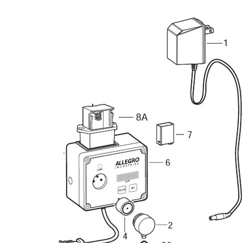 Allegro 9872-02BC CO Monitor (Complete Assembly) for Carry Air Filter Panel