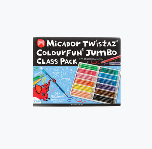 Twistaz Jumbo Crayons, Class Pack 288 Micador