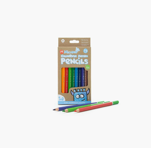 ColouRush Jumbo Pencil, Pack 10 Micador jR.