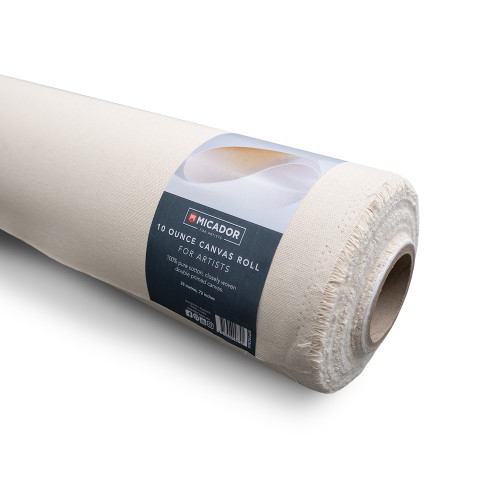 Blank Space Primed Canvas Roll 10oz, 25m Micador For Artists