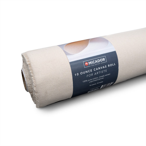 Blank Space Unprimed Canvas Roll, 10oz, 10m Micador For Artists