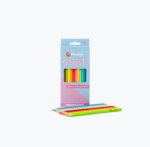 Glost Neon & Pastel Pencils - 12 Pack