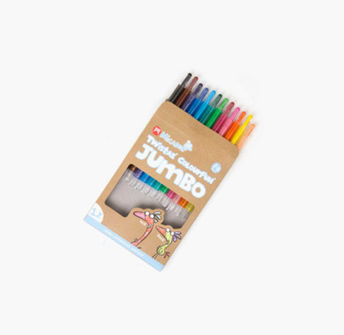 Twistaz Jumbo Crayons, Box 12 Micador jR.