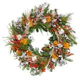 Orange and Silver festive Wreath