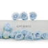 12 Infinity Blue Roses in a White Box