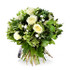 hand-tied bouquet of white roses