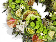 Green Funeral Flowers Wreath