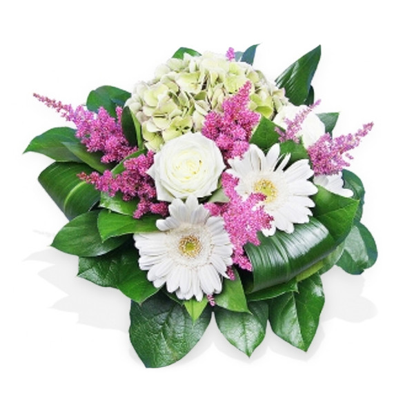 Funeral Posy with White and Pink Flowers Funeral Delivery UK