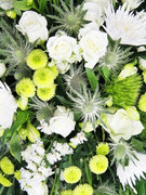 White and Green Funeral Spray