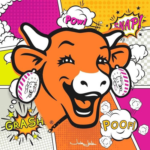 JULIE JALER La vache qui rit - pop art - orange