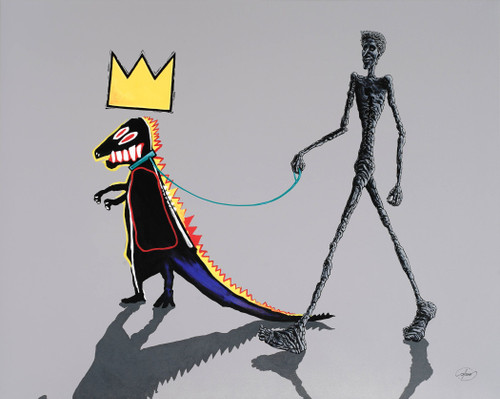 SHEM Giacometti VS Basquiat dino