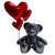 NICOLAS KRAUSS Teddy Love Noir & Rouge