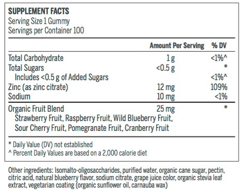 Genestra Zinc Gummies 100 Gummies Eat Love Holistic