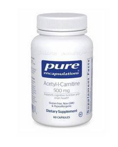Pure Encapsulations | Acetyl-l-Carnitine 500 mg | 60 Capsules Pure Encapsulations | Acetyl-l-Carnitine 500 mg | 60 Capsules
