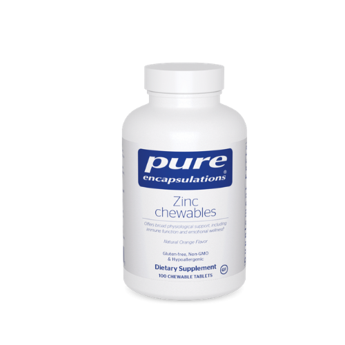 Pure Encapsulations | Zinc chewables | 100 Chewable Tablets