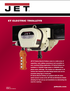 JET ET-C Electric Hoist Trolley Brochure