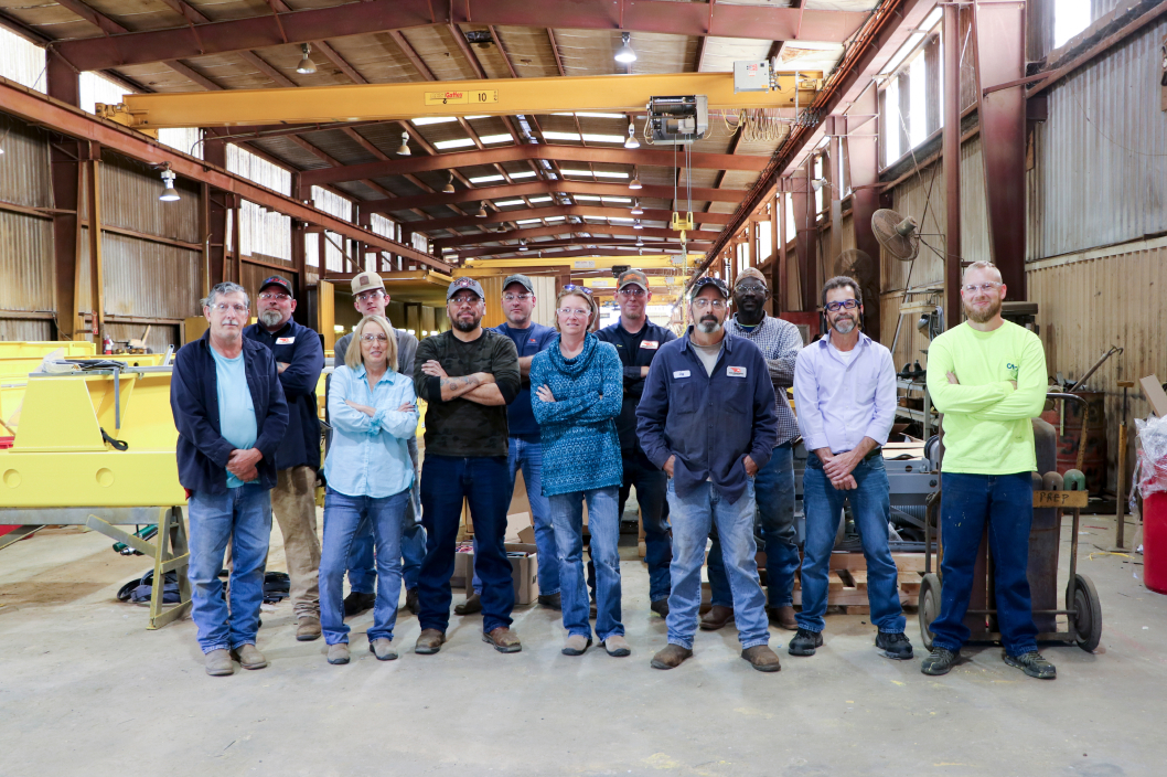 Cleveland, TX overhead crane manufacturing team