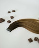 Long Rooted Cool Brunette with Light Ends Salted Caramel Hair Extensions