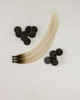 Rooted Platinum Blonde Oreo Cookie Hair Extensions