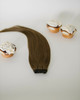 Neutral Light Brown Cinnamon Roll Hair Extensions