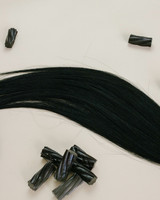 Hard Black Solid Black Licorice Hair Extensions