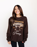 JZ Styles Merchandise cozy crew neck in chocolate brown