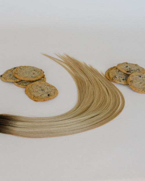 Rooted Warm Dimensional Blonde Oatmeal Raisin Hair Extensions