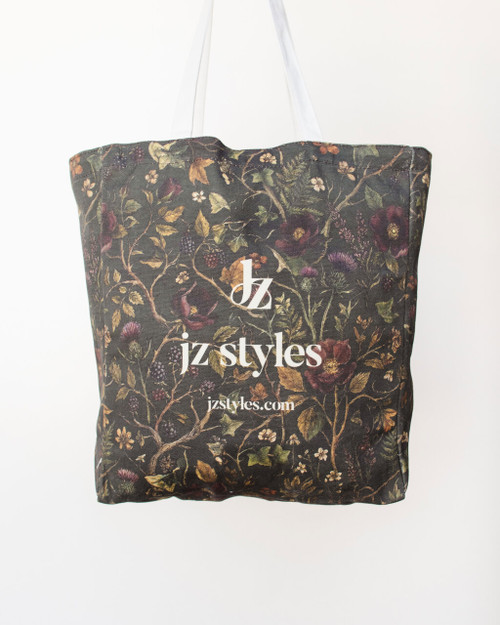 Large floral tote bag
