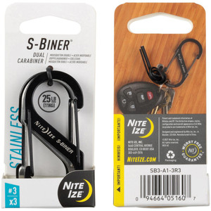 S-Biner #3 - 3 Pack - Black/St