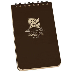 Top Spiral Book-Brown 3 X 5